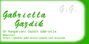 gabriella gazdik business card